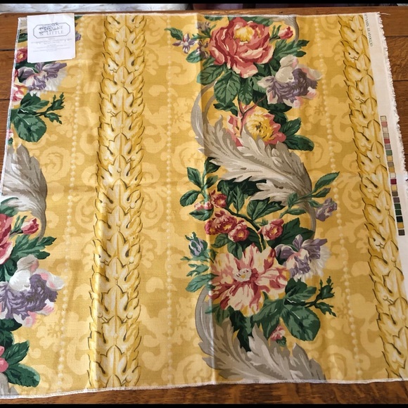 Designer Fabric Sample/Nina Campbell for Osborne & Little/Linen & Cotton/26”x26” - Picture 7 of 9